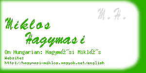 miklos hagymasi business card